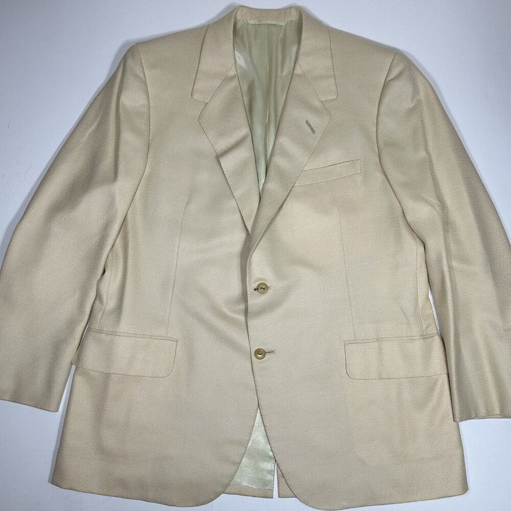 OXXFORD CLOTHES Golden Fleece Sport Blazer Jacket Beige Cream Single Button 44